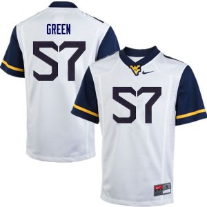Men's West Virginia Mountaineers NCAA #57 Nate Green White Authentic Nike Stitched College Football Jersey ND15Z86IV